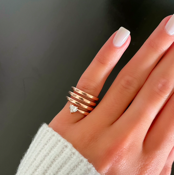 Diamond Stone Spiral Pinky Ring